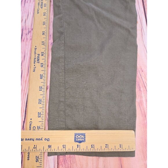 Kut From The Kloth Linen Blend Lounge Capris Size Small Olive Green Relaxed Fit - Picture 7 of 7